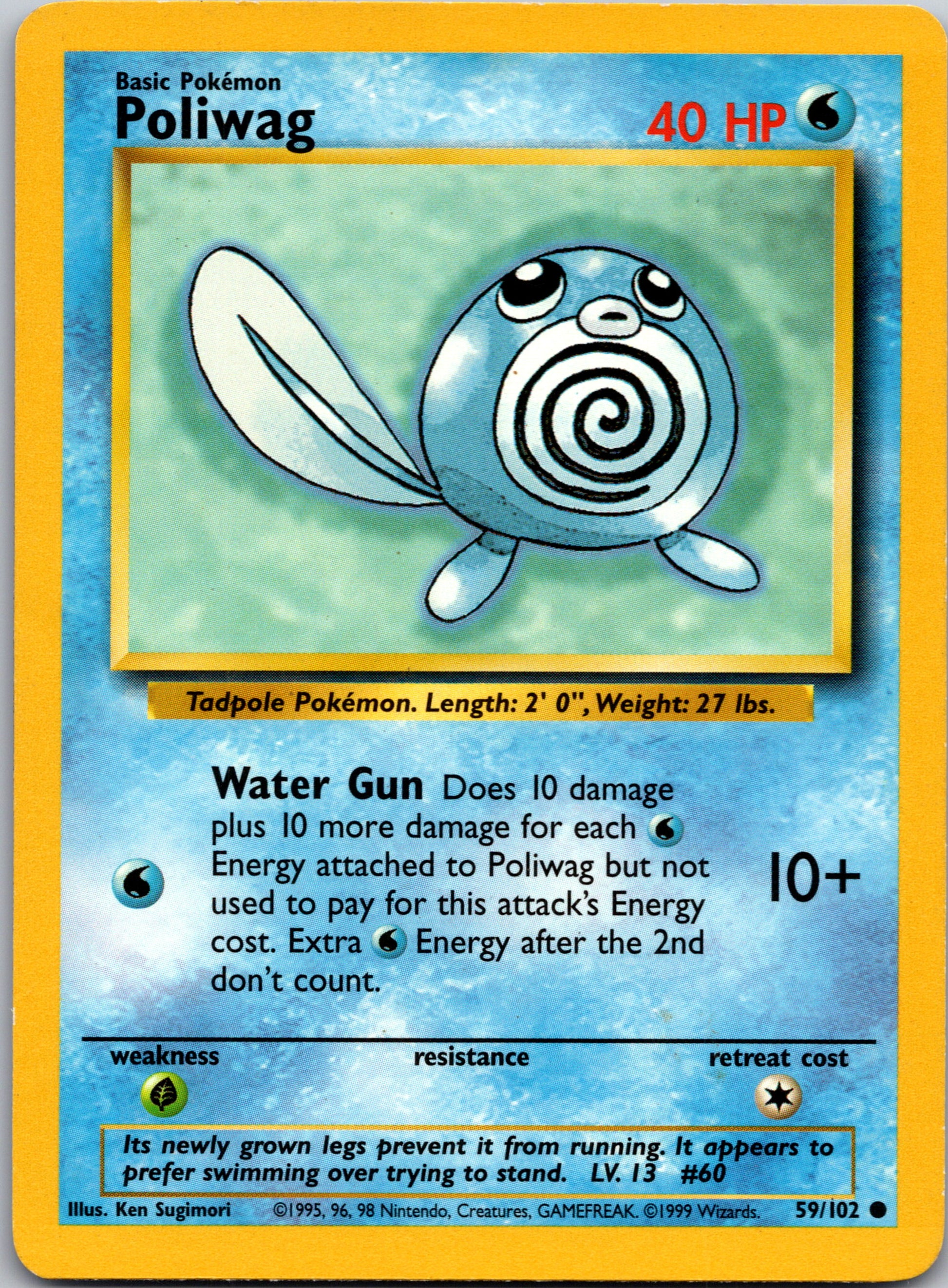 1999 Base Set 059/102 Poliwag Common A213