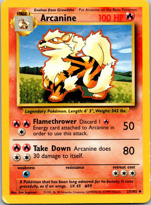 2000 Base Set 2 033/130 Arcanine LP