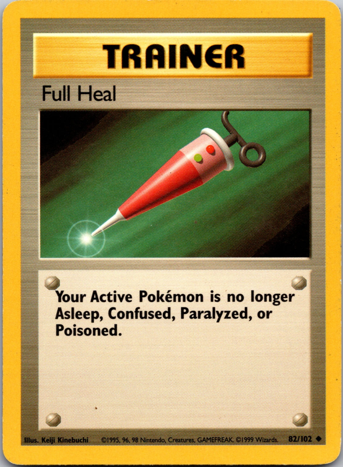 1999 Base Set 082/102 Full Heal Uncommon C291