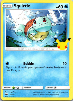 2021 McDonald's 25th Anniversary Promo 017/025 Squirtle - 17/25 LP