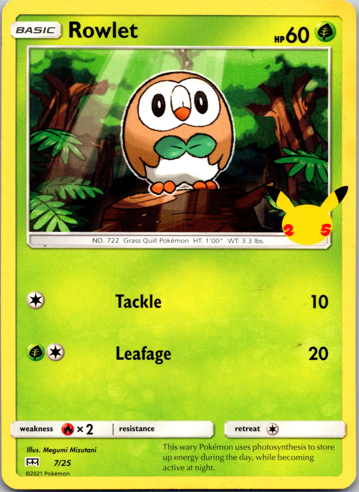2018 Miscellaneous Cards and Products 009/149 Rowlet - (Water Web Holo) LP