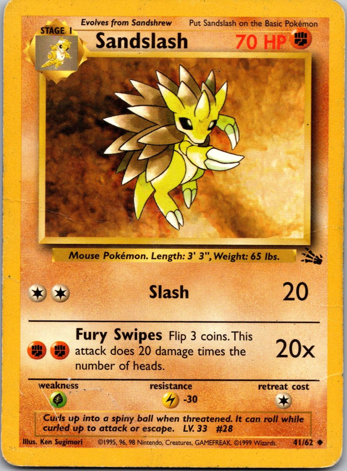 1999 Fossil 41/62 Sandslash LP