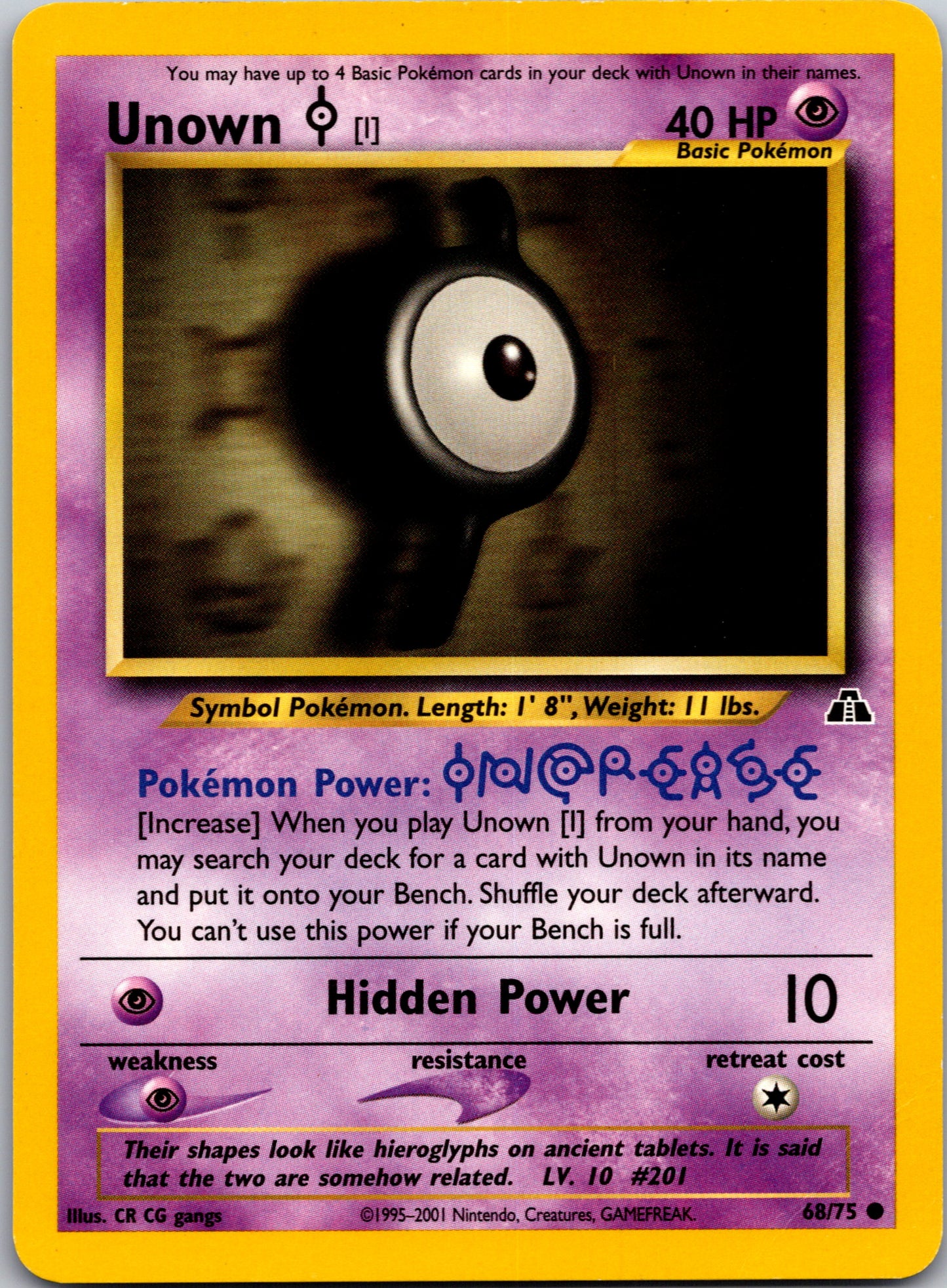 2002 Neo Discovery 68/75 Unown [I] Common A34