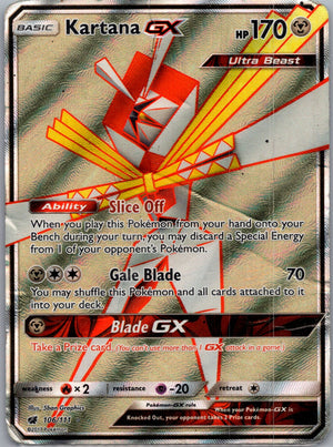 2017 SM - Crimson Invasion 106/111 Kartana GX (Full Art) LP