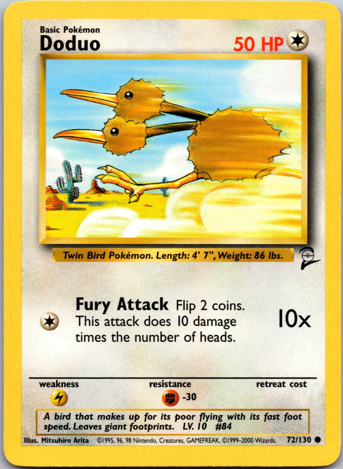 2000 Base Set 2 072/130 Doduo LP