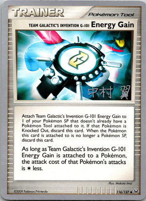 2009 Platinum 116/127 Team Galactic's Invention G-101 Energy Gain LP