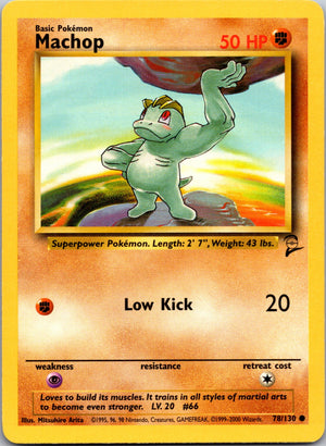 Machop Common Base Set 2 078/130 LP