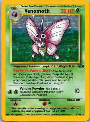 1999 Jungle 13/64 Venomoth (13) Holo Rare G232