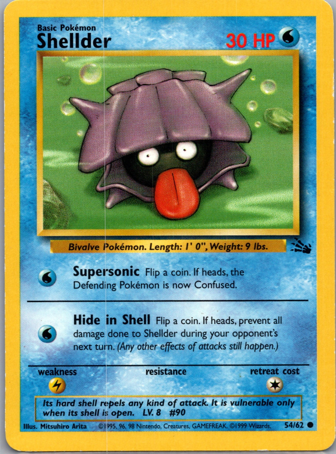 Fossil 54/62 Shellder Common NM