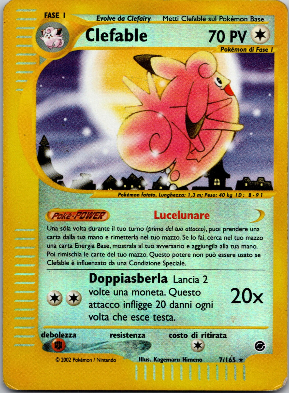 2000 Clefable Base Set 2 005/130 NM