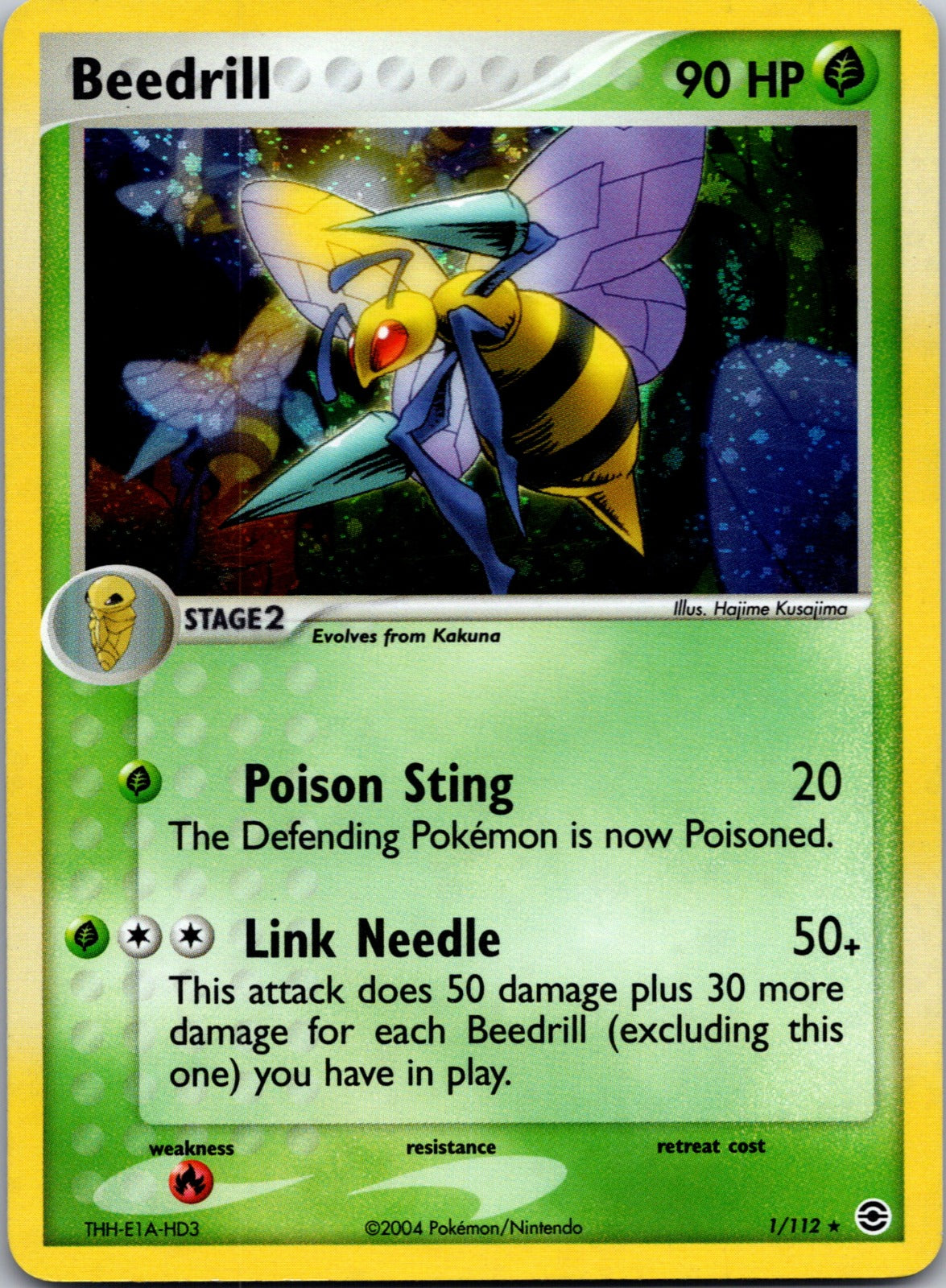2004 FireRed & LeafGreen 1/112 Beedrill NM