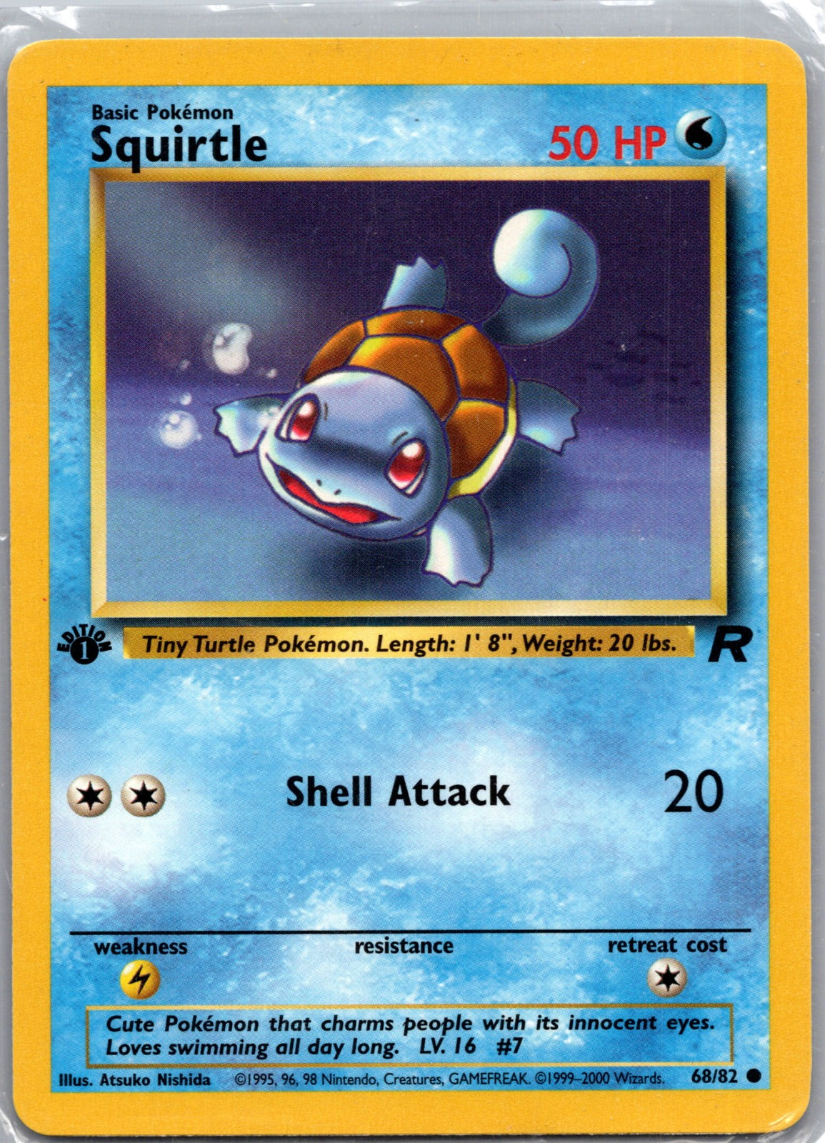 2000 Team Rocket [1st Edition] 68/82 Squirtle LP G250