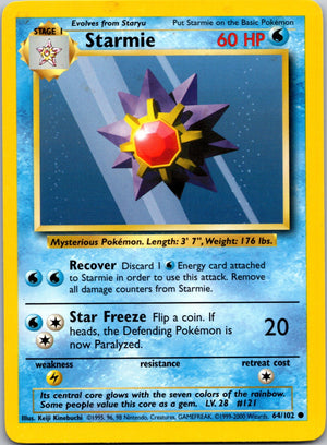 1999 Base Set #064/102 Starmie Common C98