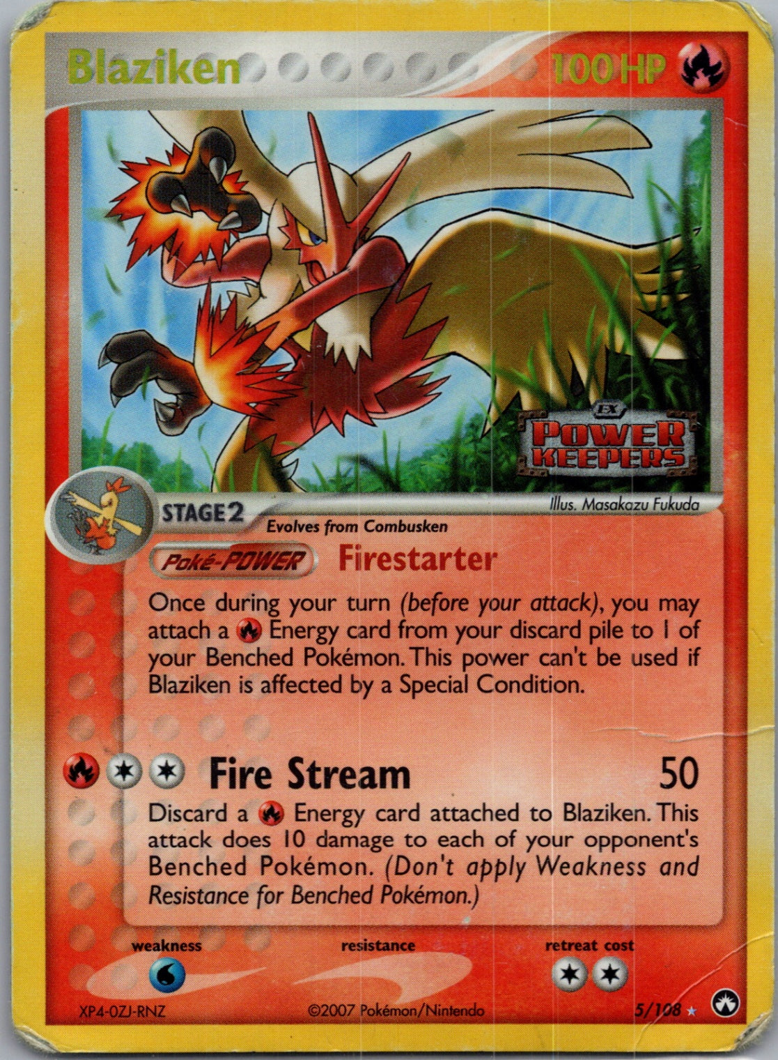 2007 Power Keepers 5/108 Blaziken Holo Rare F72