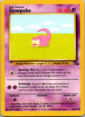 1999 Fossil 55/62 Slowpoke Common A144