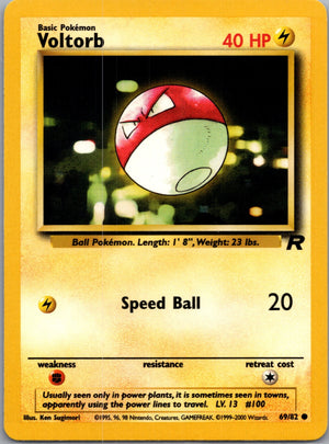 Team Rocket 69/82 Voltorb Common NM