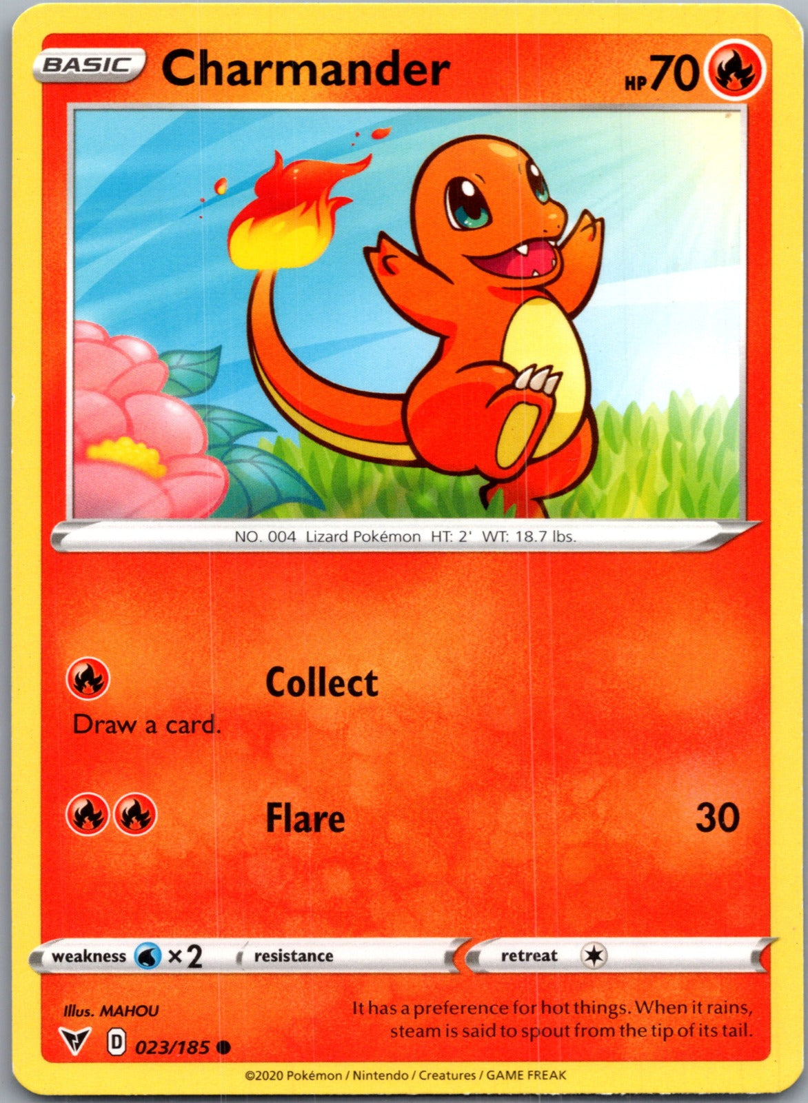 2020 SWSH04: Vivid Voltage 023/185 Charmander LP S295
