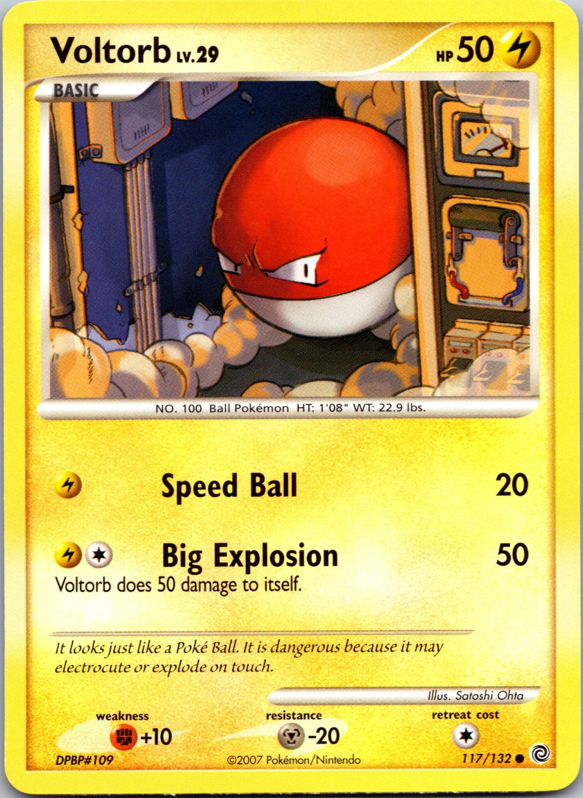 2007 Secret Wonders 117/132 Voltorb LP