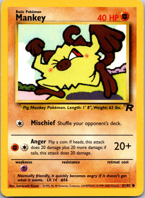 2000 Team Rocket 61/82 Mankey Common M286
