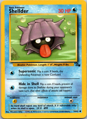 1999 Fossil #54/62 Shellder Common A199