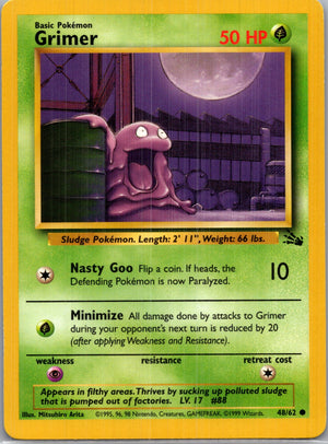 1999 Fossil #48/62 Grimer Common B176