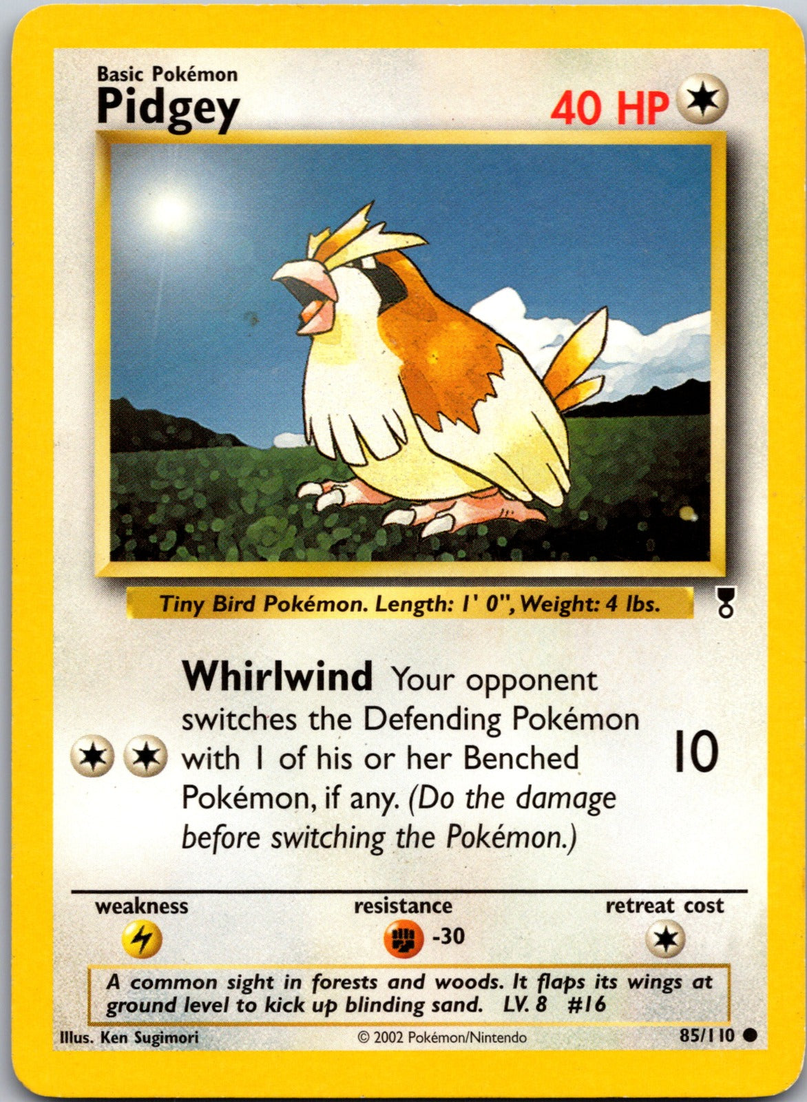2002 Legendary Collection 085/110 Pidgey LP