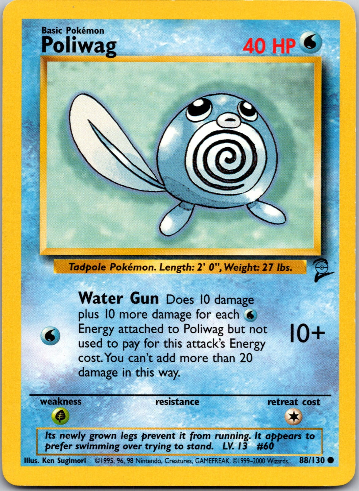 Poliwag Common Base Set 2 088/130 LP