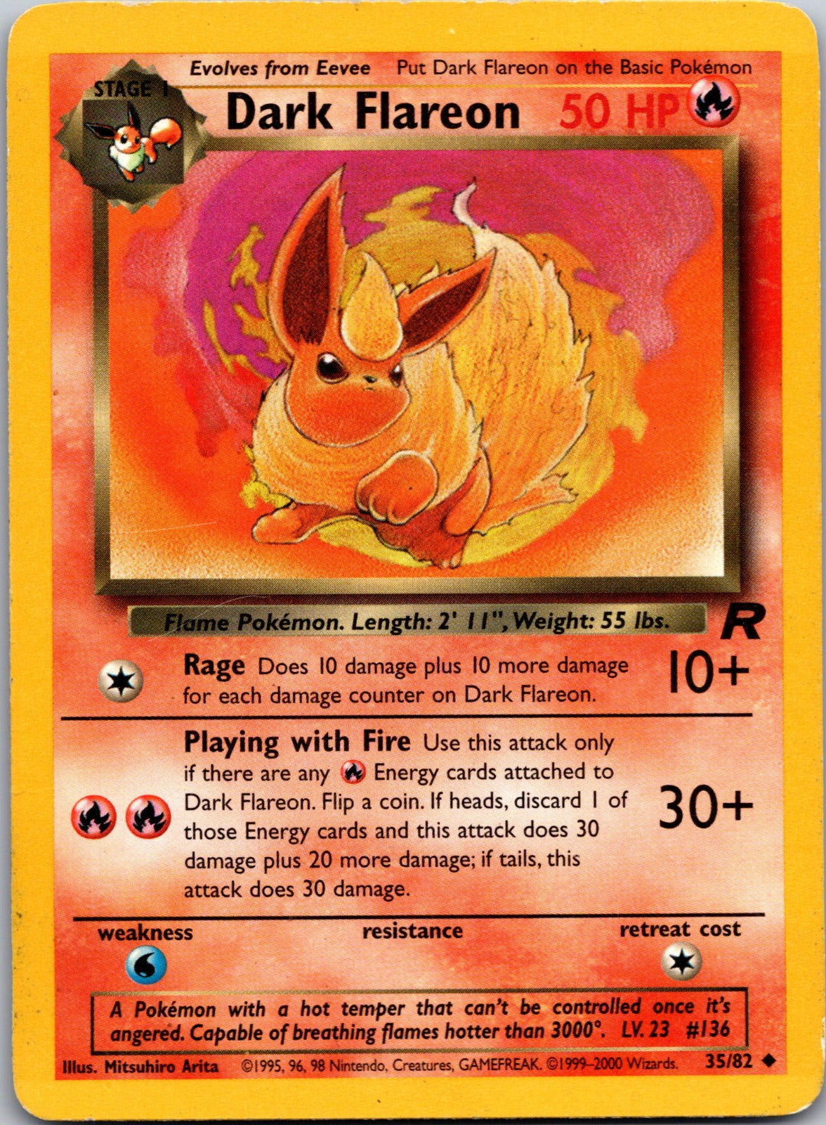 2000 Team Rocket 35/82 Dark Flareon LP