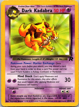 2000 Team Rocket 39/82 Dark Kadabra LP