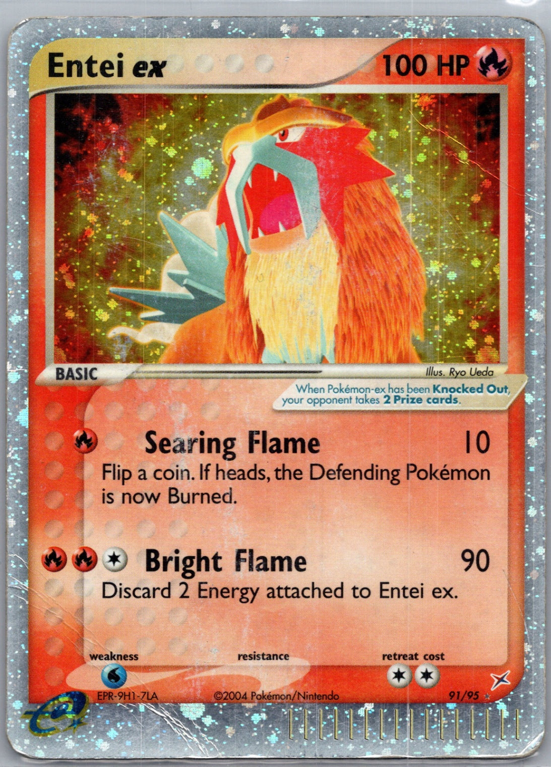 2004 Team Magma vs Team Aqua 91/95 Entei ex Ultra Rare F13