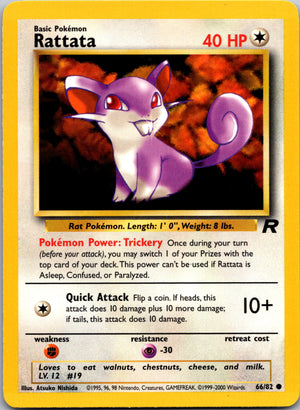 2000 Team Rocket 66/82 Rattata Common A168