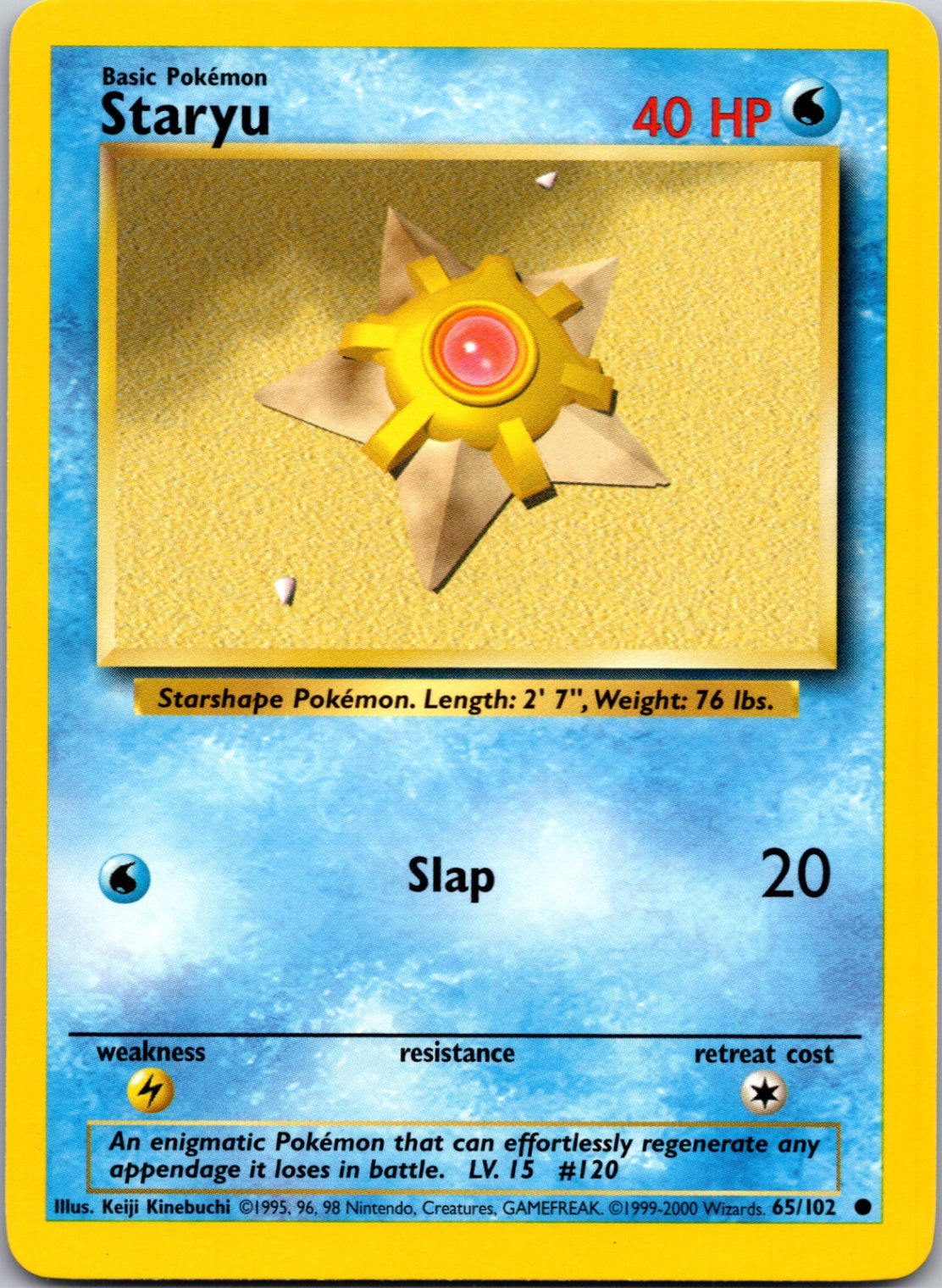 1999 Base Set #065/102 Staryu Common C92