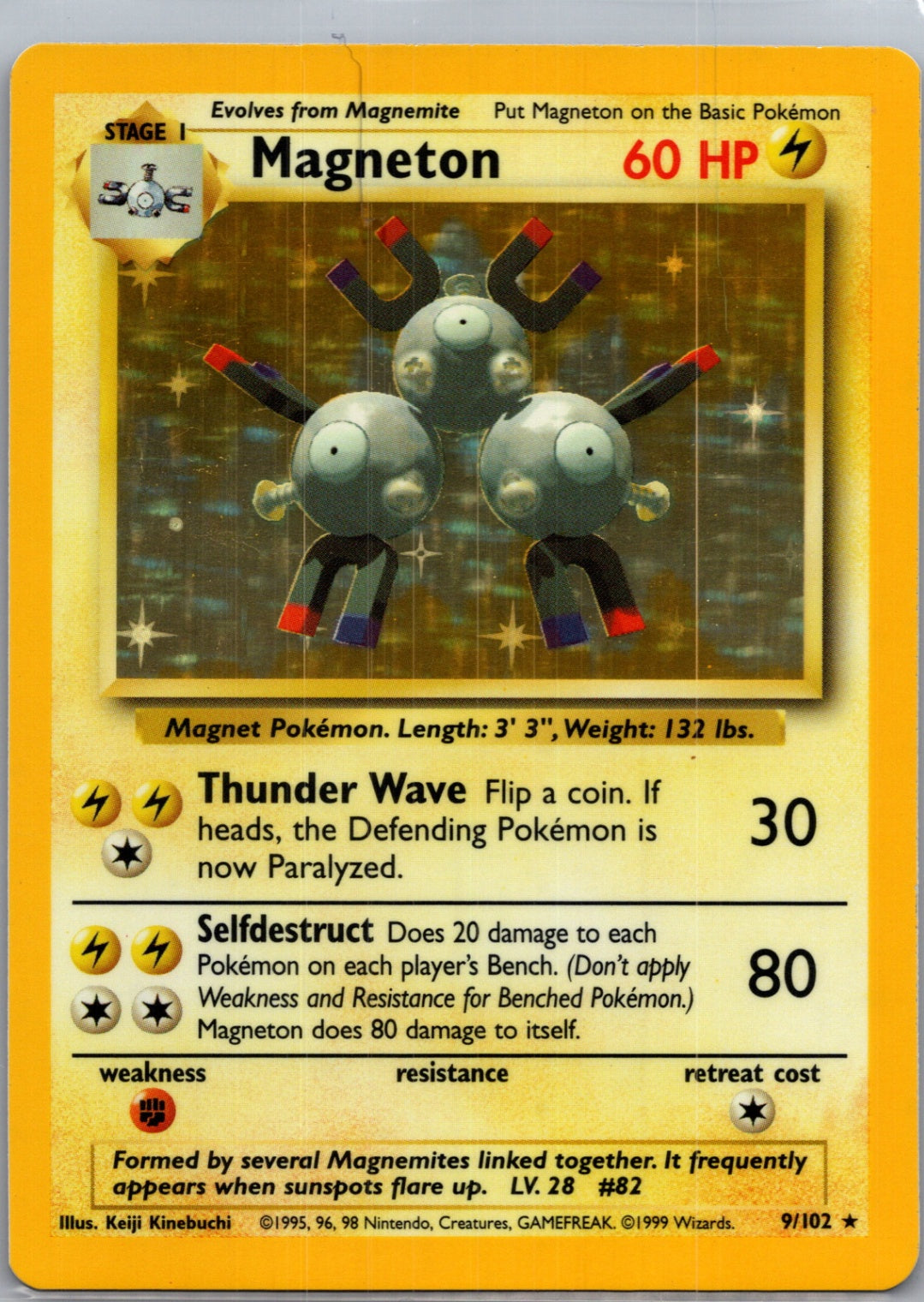 1999 Base Set 009/102 Magneton Holo Rare G239