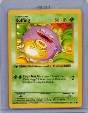 1999 Base Set [1st Edition] 051/102 Weezing Common T