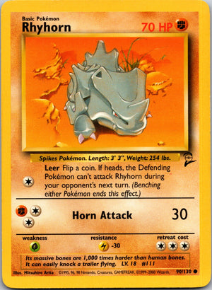 2000 Base Set 2 090/130 Rhyhorn Common L178