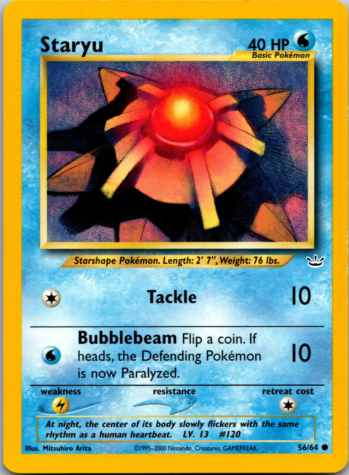 2001 Neo Revelation #56/64 Staryu Common C96