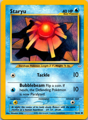 2001 Neo Revelation #56/64 Staryu Common C96