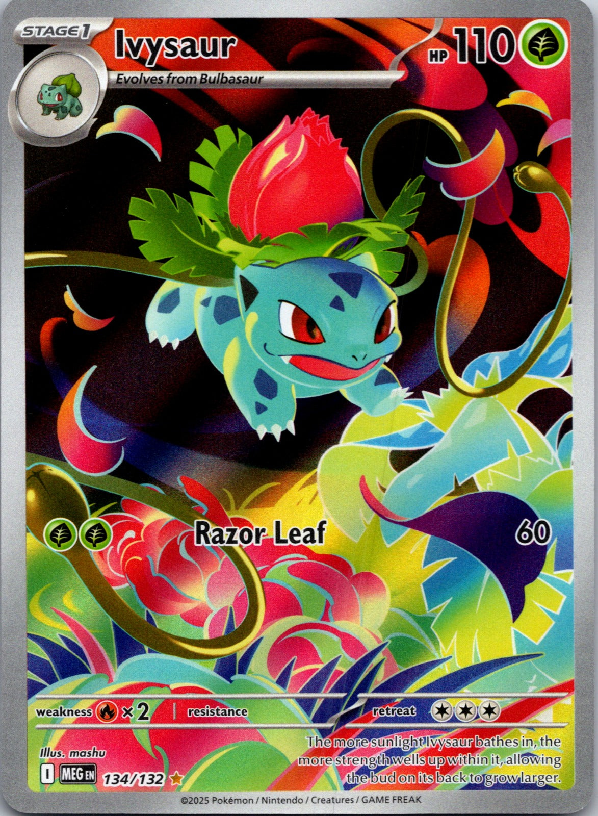 2025 ME01: Mega Evolution 134/132 Ivysaur LP