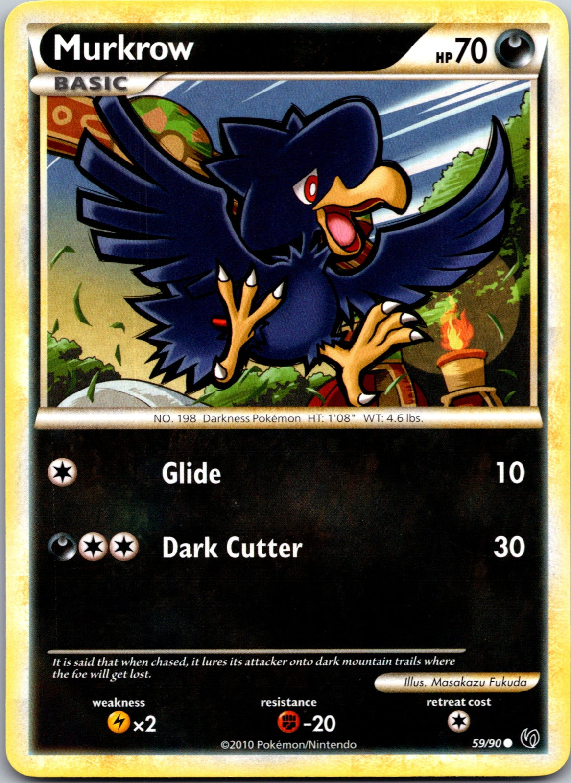 2010 Undaunted 59/90 Murkrow (59) LP D303