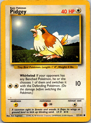1999 Base Set #057/102 Pidgey Common C117