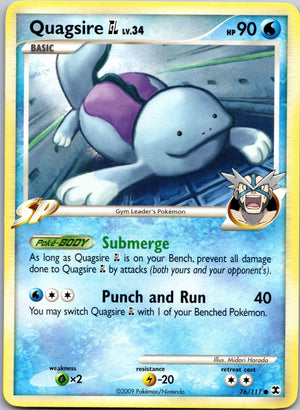 2009 Rising Rivals 76/111 Quagsire GL LP