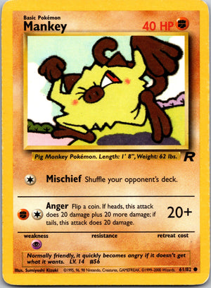 2000 Team Rocket 61/82 Mankey LP