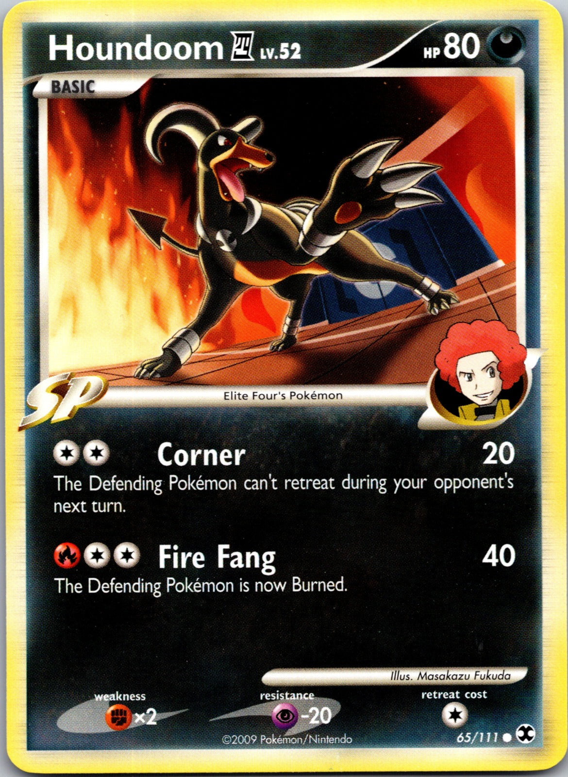 2009 Rising Rivals 65/111 Houndoom E4 LP