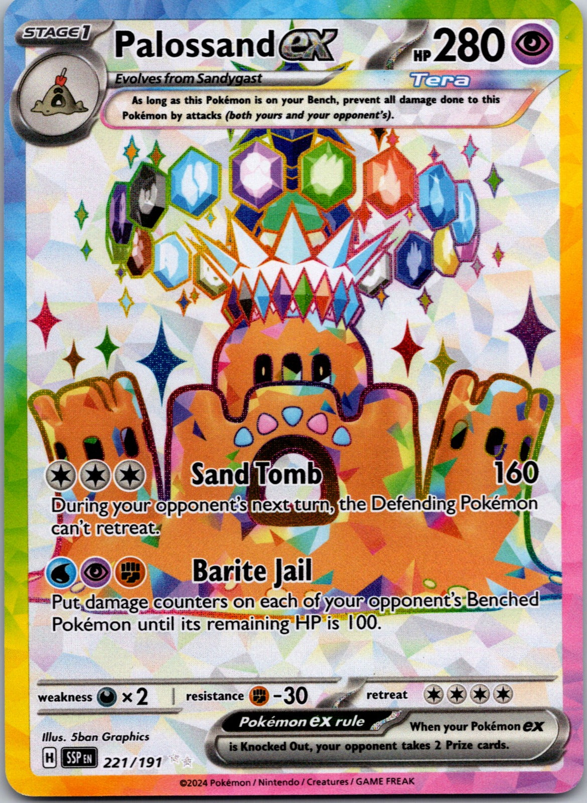 2024 SV08: Surging Sparks 221/191 Palossand ex LP