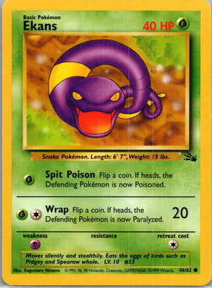1999 Fossil #46/62 Ekans Common B132