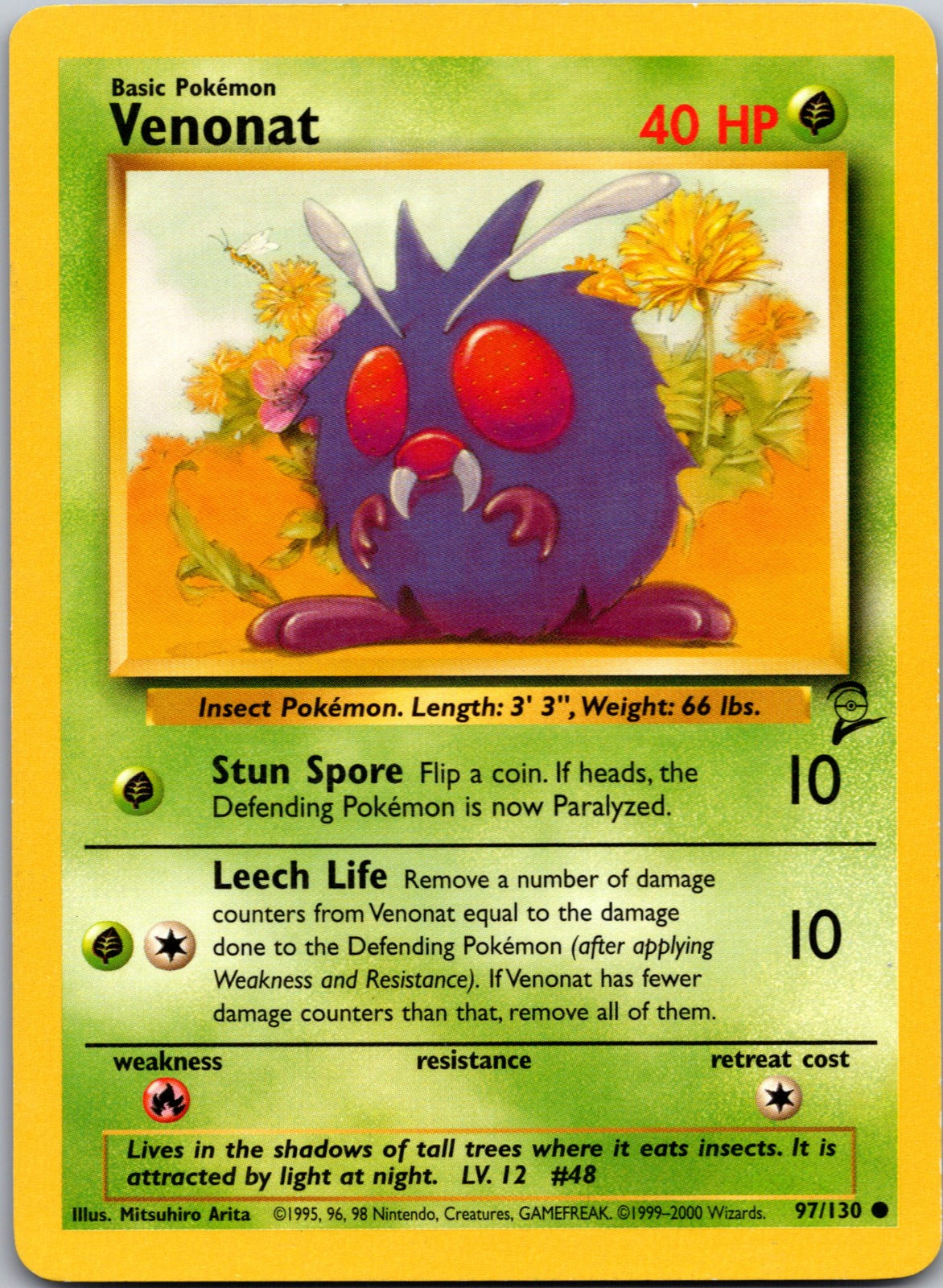 2000 Base Set 2 097/130 Venonat LP