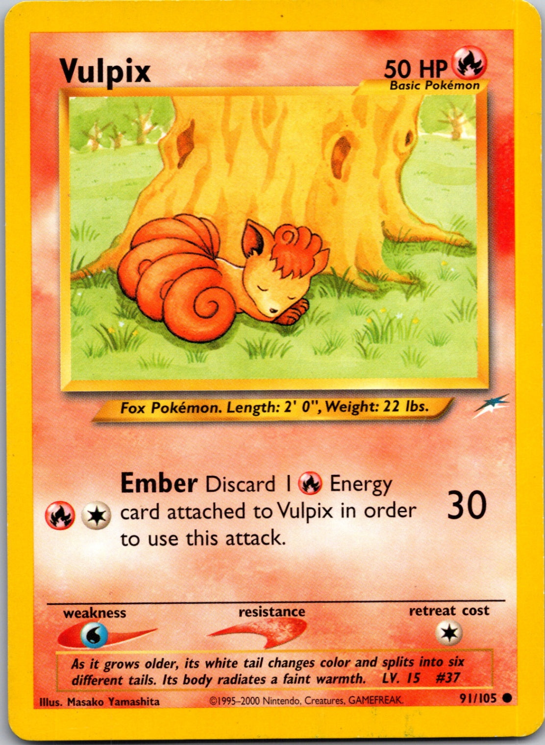 2002 Neo Destiny 091/105 Vulpix Common M308