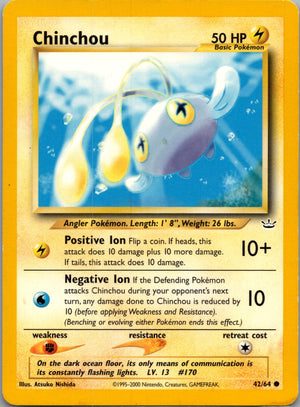 Neo Revelation 42/64 Chinchou Common NM