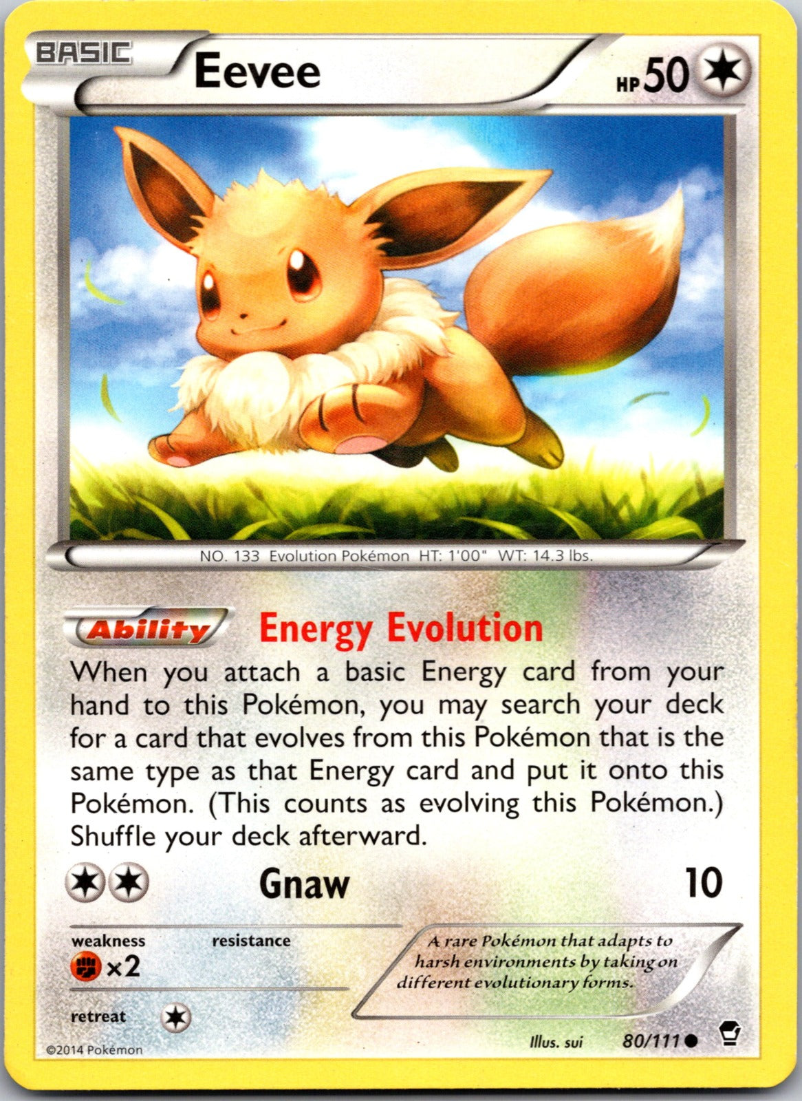 2014 XY - Furious Fists 80/111 Eevee LP
