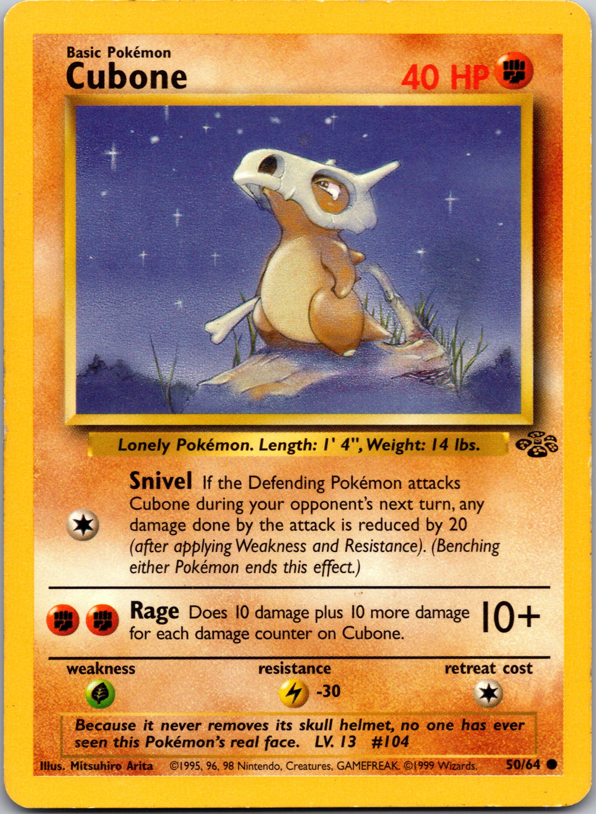 1999 Jungle 50/64 Cubone Common A180